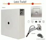 Leo Twist - kaseta z wężem zwijanym 9m + raczka + gniazdo